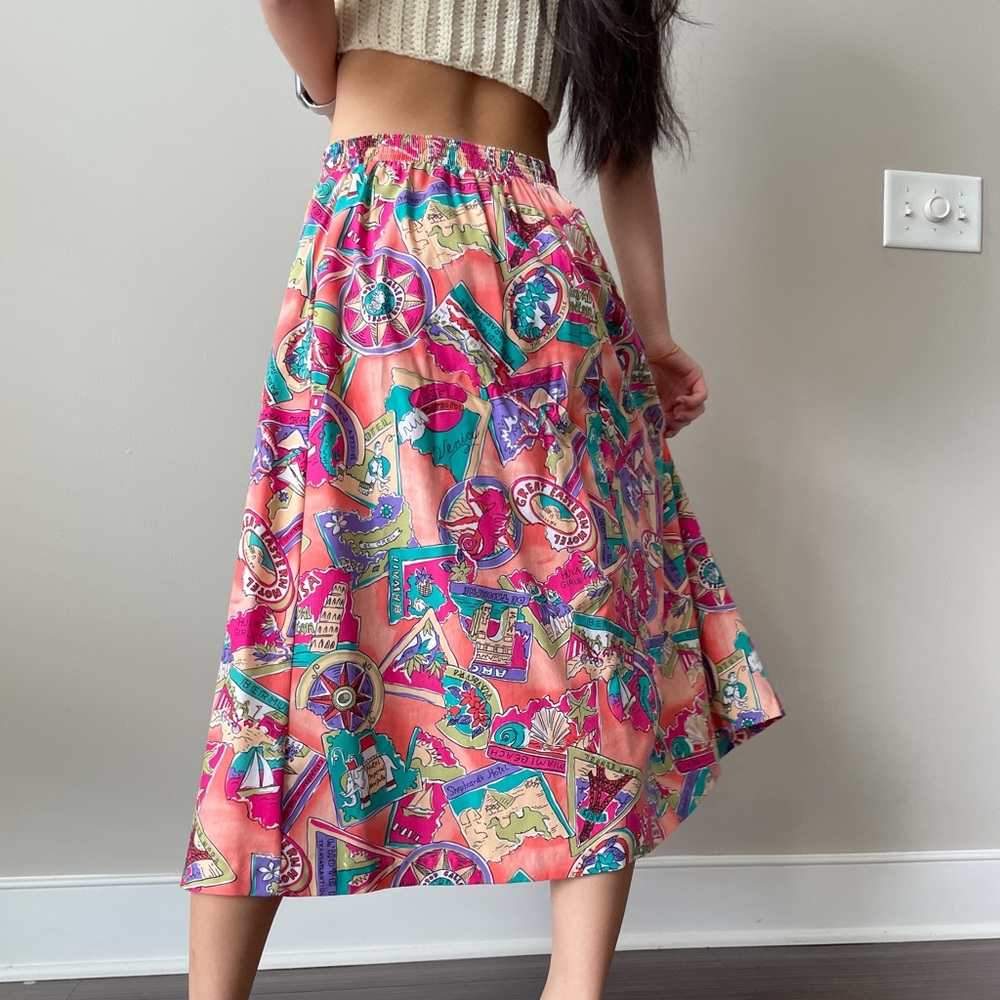 Vintage Retro Midi Skirt